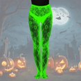 thumbnail image 2 of Aocisk Glow In The Dark Fishnet Stockings with Striped Luminous Pattern Out Tights for Women Night Party Wear Blue One Size, 2 of 4