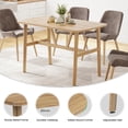 thumbnail image 3 of Mesa de comedor para 4-6 personas, mesa de cocina de madera rectangular, mesa de comedor moderna con marco de metal resistente para el comedor, cocina, 47,2 pulgadas, 3 of 5