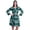 Dark Teal Green, variant on Moomaya Designer Printed Short Flared Dress Full Sleeve Velvet Tunic Dresses For Women