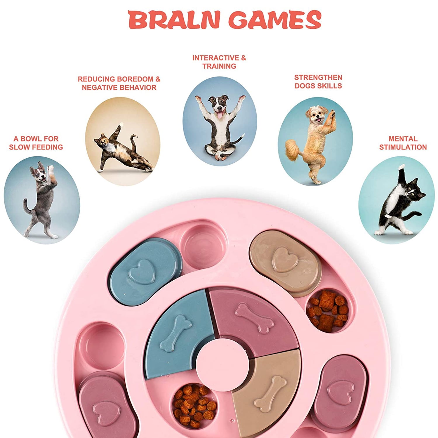 Brain Bowl™ for Dog Dementia  Cognitive Decline Dog Puzzle Toy