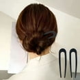 thumbnail image 6 of VANIDO 2 Pieces Metal French Hair Pins U Shaped Hair Pins Vintage Forks Sticks Pin for Updo Buns Women Hairstyle Accessories, 6 of 8