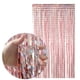 thumbnail image 4 of Paquete de 2 cortinas de aluminio con flecos y oropel metálico plateado para cumpleaños, bodas, baby showers, fiestas de discoteca, 4 of 5