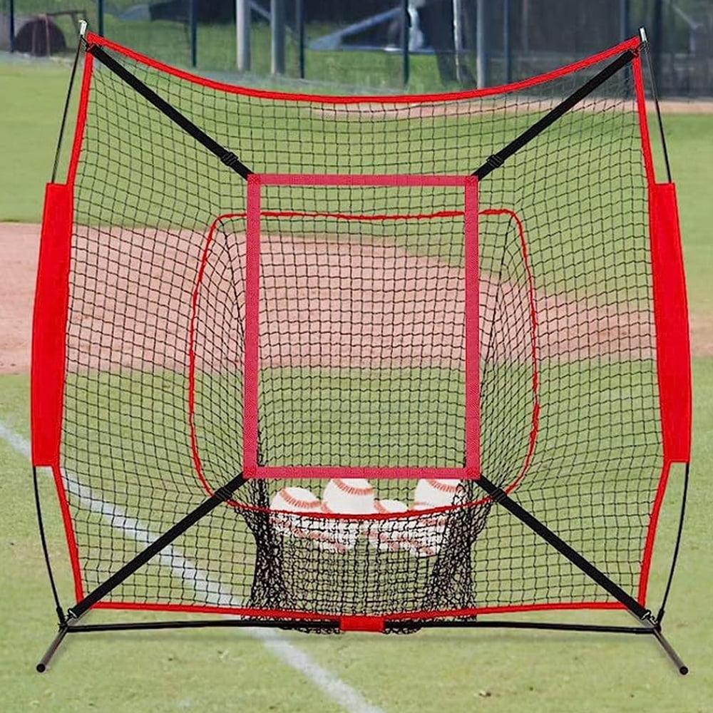 Filet d'Entraînement SucceBuy de Baseball et de Softball 213x213 CM avec Accessoires de Frappe et de Frappe