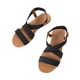 thumbnail image 3 of Sandalias planas elásticas para mujer sandalias con correa cruzada antideslizantes sólidas para viajes al aire libre, 3 of 6