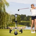thumbnail image 2 of 3 Wheel Golf Pull Push Cart Trolley Scorecard Drink Holder Aluminum Foldable, 2 of 24