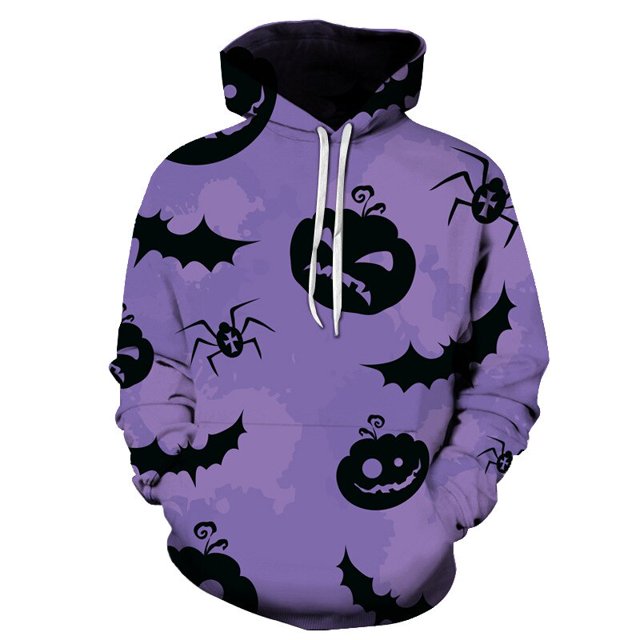 Sudadera con capucha de cabeza de calabaza para hombre, suéter de invierno para interiores y exteriores, con estampado Digital 3D de moda, talla grande, para Halloween