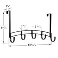 thumbnail image 2 of LYNK PROFESSIONAL® HOME™ Over Door Hooks Rack - 5 Hook Over Door Hanger - Over Door Towel Rack - Hanging Towels or Clothes - For Bathroom, Bedroom or Laundry Room – Lifetime Ltd. Warranty - Black, 2 of 7