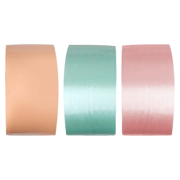 3 cintas adhesivas de bolas, color transparente educativo para que los niños jueguen y regalen. naranja y verde y rosa