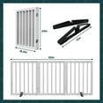 thumbnail image 5 of Smuxee Bamboo Freestanding Pet Gate Foldable Dog Gate with Support Feet, White, 3 Panel, 5 of 11