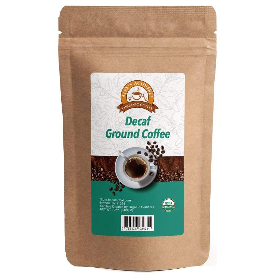 Alex's AcidFree Organic Coffee Fresh Ground Decaf (12oz) Size 1 Bag