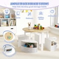 thumbnail image 6 of Costway 5 Piece Kids Play Table and Chairs Set Round Nesting Table Toddler Furniture Natural, 6 of 10