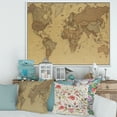 thumbnail image 2 of Designart 'Ancient World Map III' Vintage Framed Canvas Wall Art Print, 2 of 5