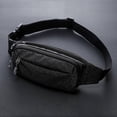 thumbnail image 4 of Riñoneras para mujer, riñonera de moda, bolsa de viaje para teléfono, correa ajustable, gris, 4 of 5