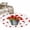 White, variant on Round Area Rug 3 Ft, Red Tulip Flowers Washable Non-Slip Circle Carpet for Living Room/Bedroom, Spring Floral Vintage Drum Rustic Low-Profile Small Floor Mats Collection Rugs for Indoor