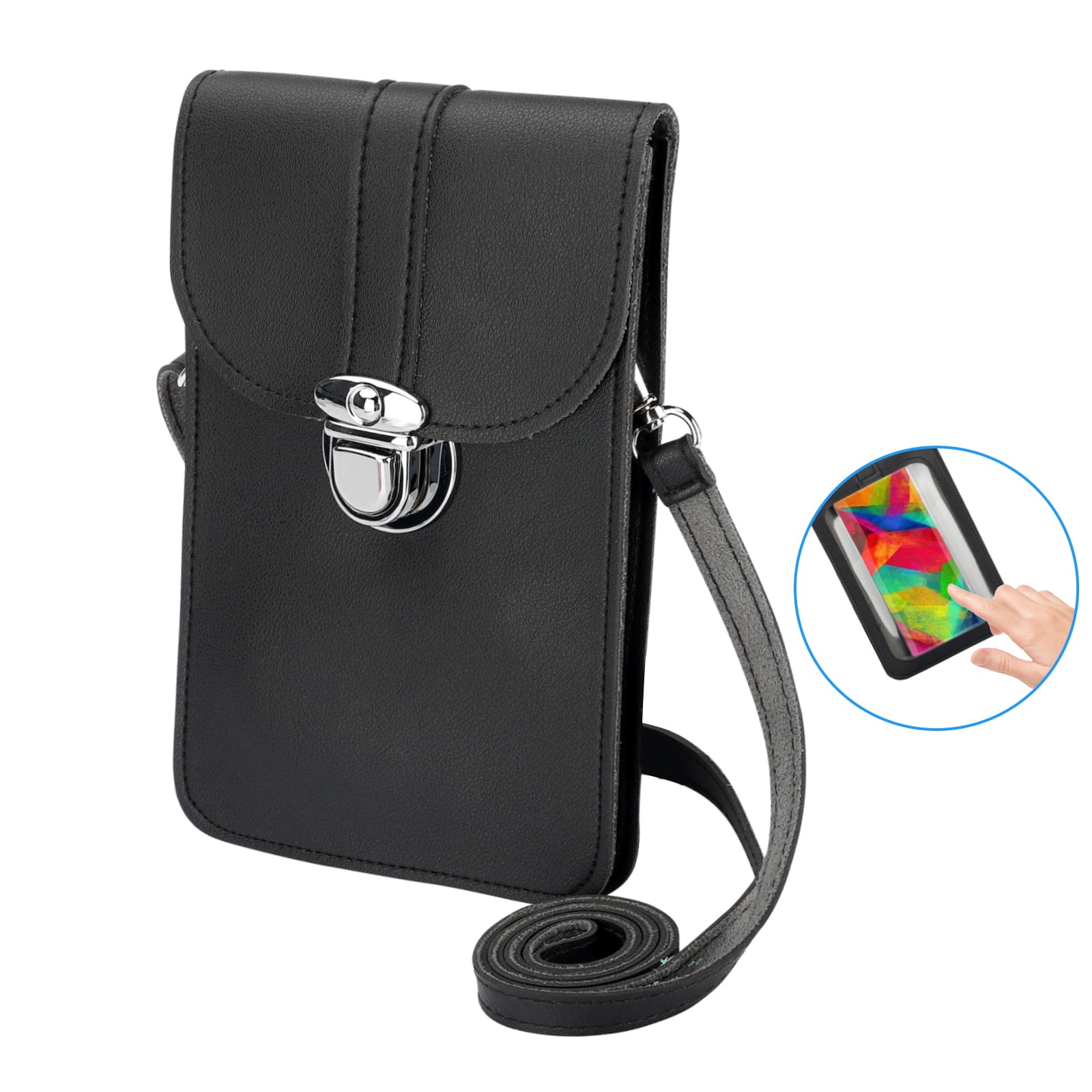 Cell Phone Bag, PU Leather Crossbody Cellphone Purse for Women, Touch Screen Cell Phone Pouch ...