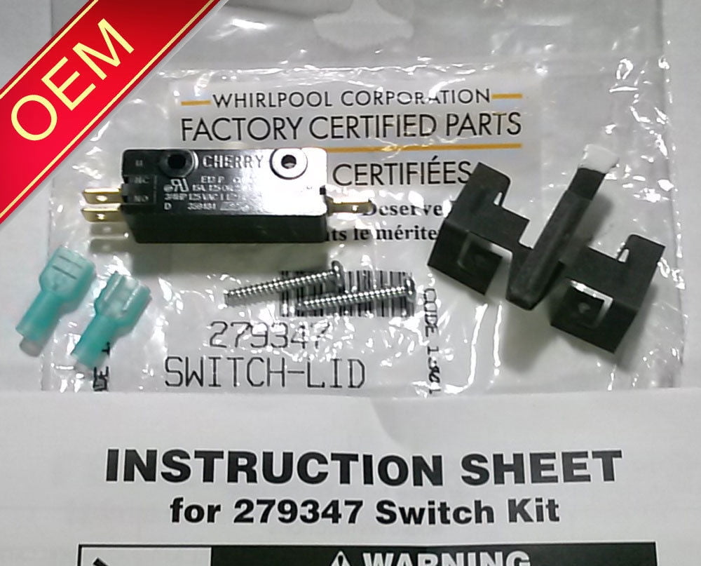 Whirlpool Dryer or Washer Door Switch Kit W10820036 