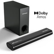 TOPVISION Sound Bar, 2.1ch Dolby Atmos Soundbars for TV, 150W 3D Sound System Speaker with Bluetooth 5.3/HDMI/Aux/Opt/USB Connection