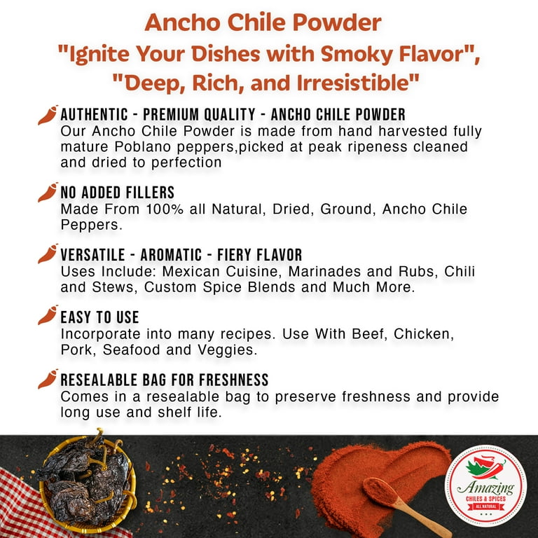 Angus & Oink | Superior Single Species Green Jalape O Chilli Powder Versatile Year-Round Spice Mild To Medium Heat Factor Ideal For Stews BBQs Marinades & Mexican Dishes 1 X 180g