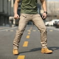 thumbnail image 5 of HUANBAI Men's Overalls Pants Pants Outdoor Elastic Loose Soft Pants Spring And Autumn Pants, 5 of 5