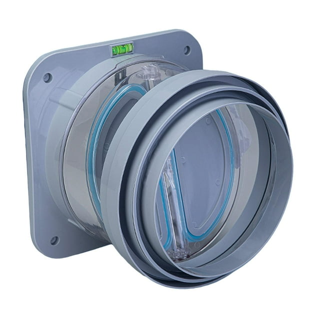bedienty Duct Adaptor Butterfly Check Valve for Hoods Fans Exhaust Range Kitchen Gray S
