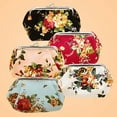 thumbnail image 6 of Ludlz Women Flower Printed Canvas Wallet Card Holder Coin Purse Clutch Handbag Bag, 6 of 7