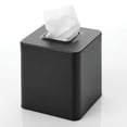 thumbnail image 3 of mDesign Metal Square Tissue Box Cover for Bathroom - 2 Pack - Black, 3 of 6