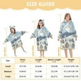 thumbnail image 4 of FORMRS Wearable Blanket Hoodie with Sleeves for Kids Cozy Flannel Sweatshirt, Winter Village Serenity, 4 of 7