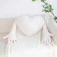 thumbnail image 2 of Leojiow Heart Pillow Heart Decorative Pillow Pillow With Arms Heart Stuffed Cushion Decorative Throw Pillow For Living Room Car Sofa Couch 50X40Cm Valentines Day Decorations, 2 of 7