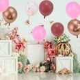 thumbnail image 5 of Unique Bargains Latex Party Balloons with Ribbon Pink Red Gold Tone Clear 10inch 20Pcs, 5 of 6