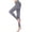 Grey, variant on VKOYWKM Yoga Leggings for Women Elastic High Waisted Leggings Solid Color Athletic Gym Workout Leggings Slim Fit Stretchy Yoga Pants Size S Navy