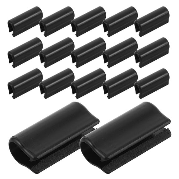 FOMIYES 100Pcs Auto Floor Mat Clips Black Durable Plastic Car Interior Footwell Stabilizer
