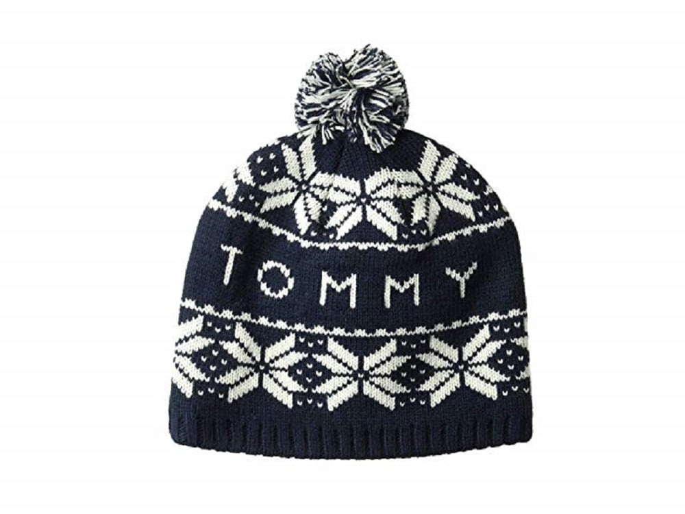 tommy hilfiger pom pom beanie