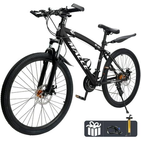 ARTUDATECH Mountain Hardtail Mountain Bike for Men/Women, 26/27.5 inch Sizes, 27 Speed Twist Shifting, Front or Dual Suspension, Comfort Saddle, Purple/Black/White