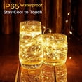 thumbnail image 2 of USB Operated Copper Fairy Lights, 2 Pack 66Ft 200 LED Outdoor Fairy String Lights with Remote, 8 Modes Silver Wire Twinkle Lights for  Bedroom, Dorm, Patio, Christmas, Party, Indoor (Warm White), 2 of 6