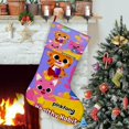 thumbnail image 1 of PINKFONG Tema: Calcetines de Navidad, fino lino blanco para colgar en escaleras y chimenea, decoración navideña para el hogar, regalo de Navidad. 45cm × 32cm, 1 of 5