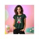 thumbnail image 2 of Playera de Mujer con Conejita Chic – Estampado Divertido y Colorido Color Verde Oliva Talla Extra Grande Marca Emil SaEs, 2 of 4