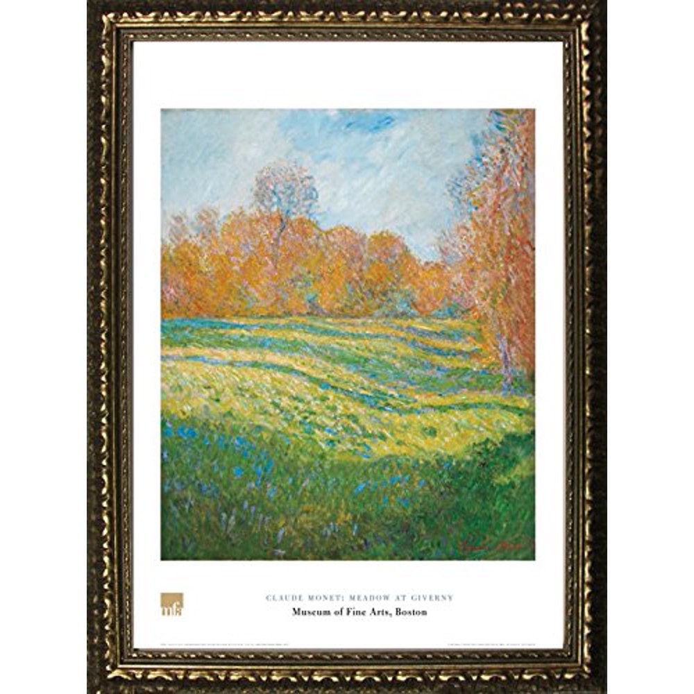 FRAMED Meadow At Giverny by Claude 32x24 Art Print Poster Famous