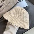 thumbnail image 1 of LinYooLi Autumn Winter Knitted Bucket Hat Women's Patchwork Contrast Fisherman Hats Outdoor Female Foldable Basin Caps Gorros, 1 of 6