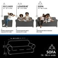 thumbnail image 4 of Mainstays Herringbone Stretch-to-Fit Sofa Slipcover, 1-Piece, Charcoal Gray, 4 of 10