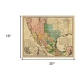 thumbnail image 2 of 20" x 24" Vintage 1846 Map of Mexico Wall Art, 2 of 9