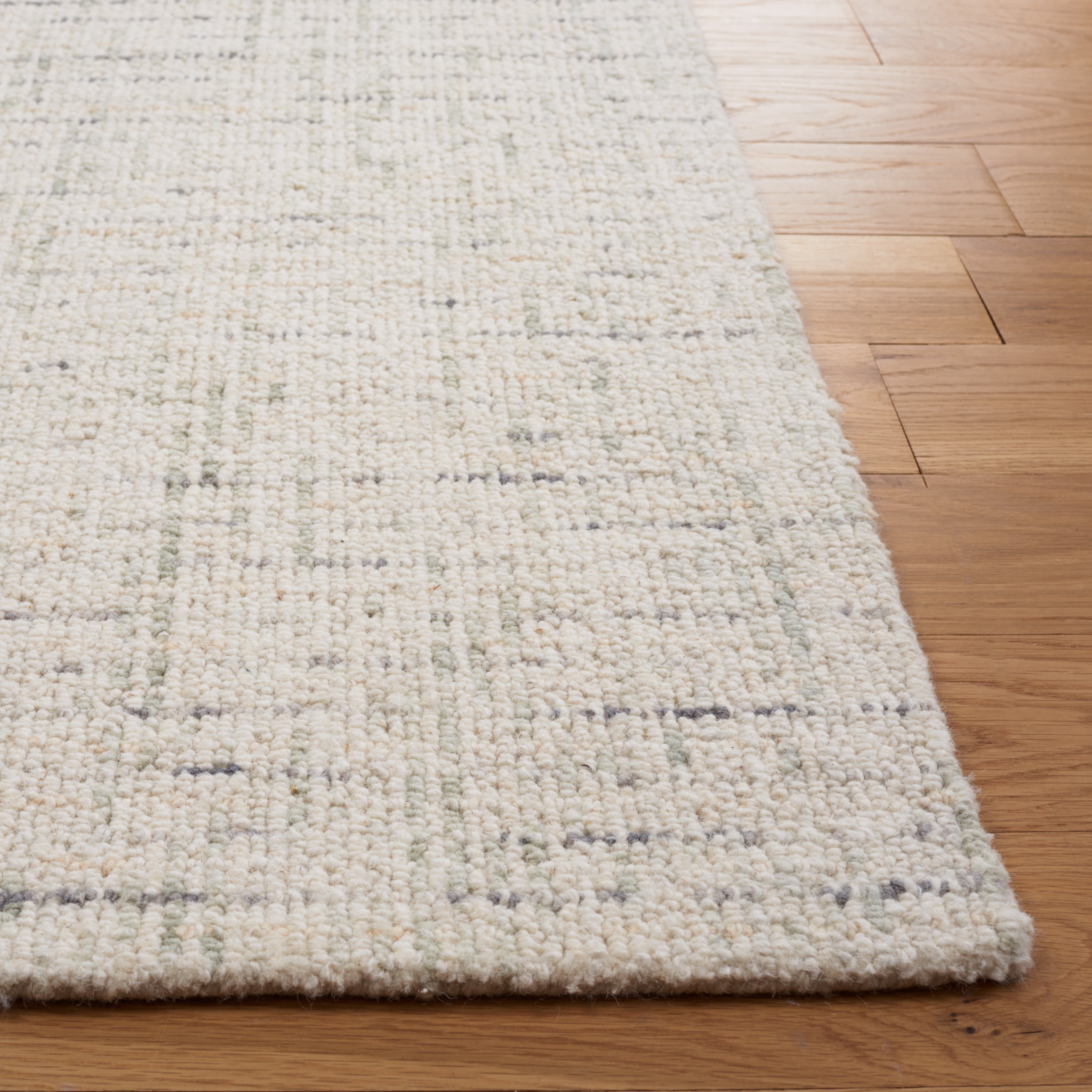 Safavieh Abstract Delia Distressed Wool Area Rug, Ivory/Light Gray, 9' x 12'