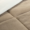 thumbnail image 3 of Lavish Home 3-Piece King Size Comforter Set – Cozy Sherpa Bedding, Taupe, 3 of 4