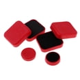 thumbnail image 2 of Guantes de longboard reemplazables Disco deslizante para entrenamiento de gimnasio - 6 Square Square 6Pcs 6pcs rojo Sharpla Deslizador de guante de placa larga, 2 of 8