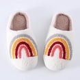 thumbnail image 3 of Slippers for Women Men Plush Fuzzy House Shoes Non Slip Winter Indoor Outdoor Slides Cute Ghost Pumpkin Bat Designs, 3 of 4