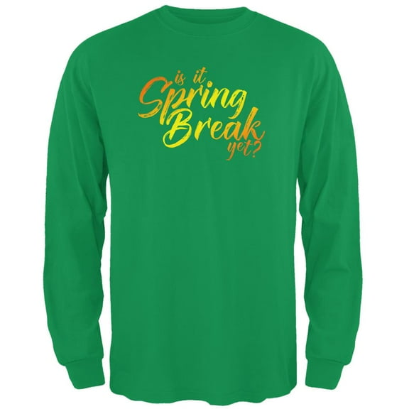 is it spring break yet? mens long sleeve t shirt