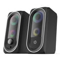 thumbnail image 4 of HP 2.0 Stereo Computer Speakers with Backlight, 3.5mm Jack, Black, 4 of 6