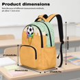 thumbnail image 2 of Xoenoiee Soccer Ice Cream Drip Print Boys Girls School Bag Set 4 Pcs Backpack with Lunch Box Pencil Case Water Bottle Sleeve, Middle School Student Bookbag Casual Daypack with Adjustable Strap, 2 of 7