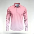 thumbnail image 5 of Aestivo Men's Collared Long Sleeve Shirt, Solid Button Casual Top, Classic Fit Stretch Pullover for Work Leisure, Pink XL, 5 of 5