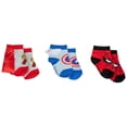 thumbnail image 3 of Marvel Hero Logo Sock Booties 3-Pack, 3 of 4