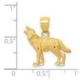 thumbnail image 4 of 14K Yellow Gold Charm Pendant Men'S 18 mm Diamond-Cut Wolf, 4 of 4